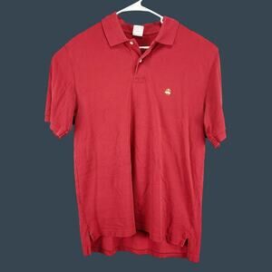 Brooks Brothers Red Polo Shirt with Gold Logo
